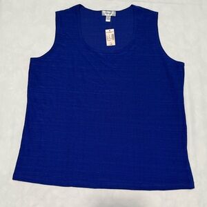 Dressbarn Blue Sleeveless Tank Top 1X